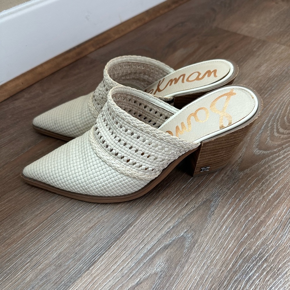 Sam Edelman Cream Mules 7.5